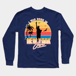 June was born in new york retro Long Sleeve T-Shirt